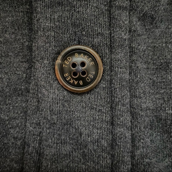 Ted Baker Gray Fleece Button Front Jacket Size 5 (42) - Picture 7 of 12